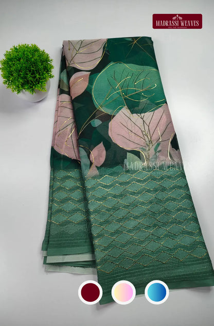 Premium Italian Georgette Fancy Border Saree