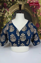 V Neck Heavy Embroidered Georgette Silk Blouse