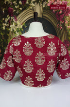 V Neck Heavy Embroidered Georgette Silk Blouse
